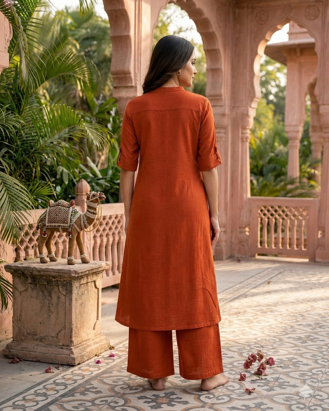 Khadi cotton 2 piece office wear