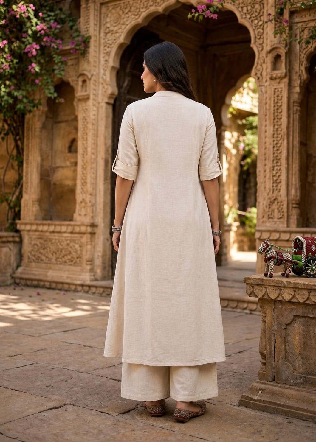 Khadi cotton 2 piece office wear