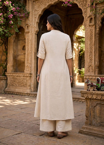 Khadi cotton 2 piece office wear