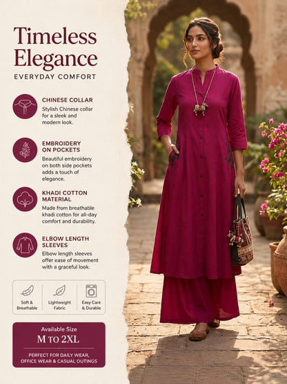 Khadi cotton 2 piece office wear